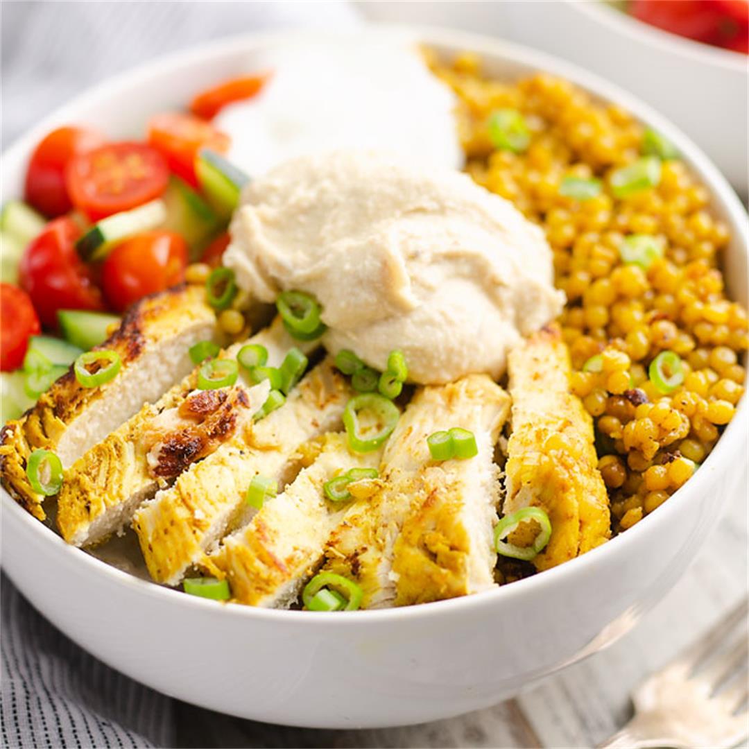 Pressure Cooker Chicken Shawarma Couscous Bowls