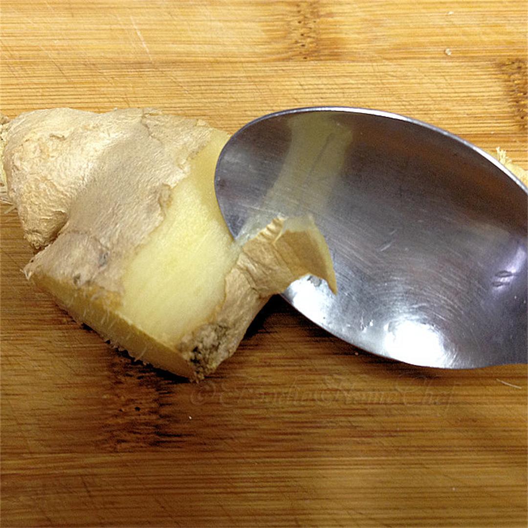 Ginger, how to peel