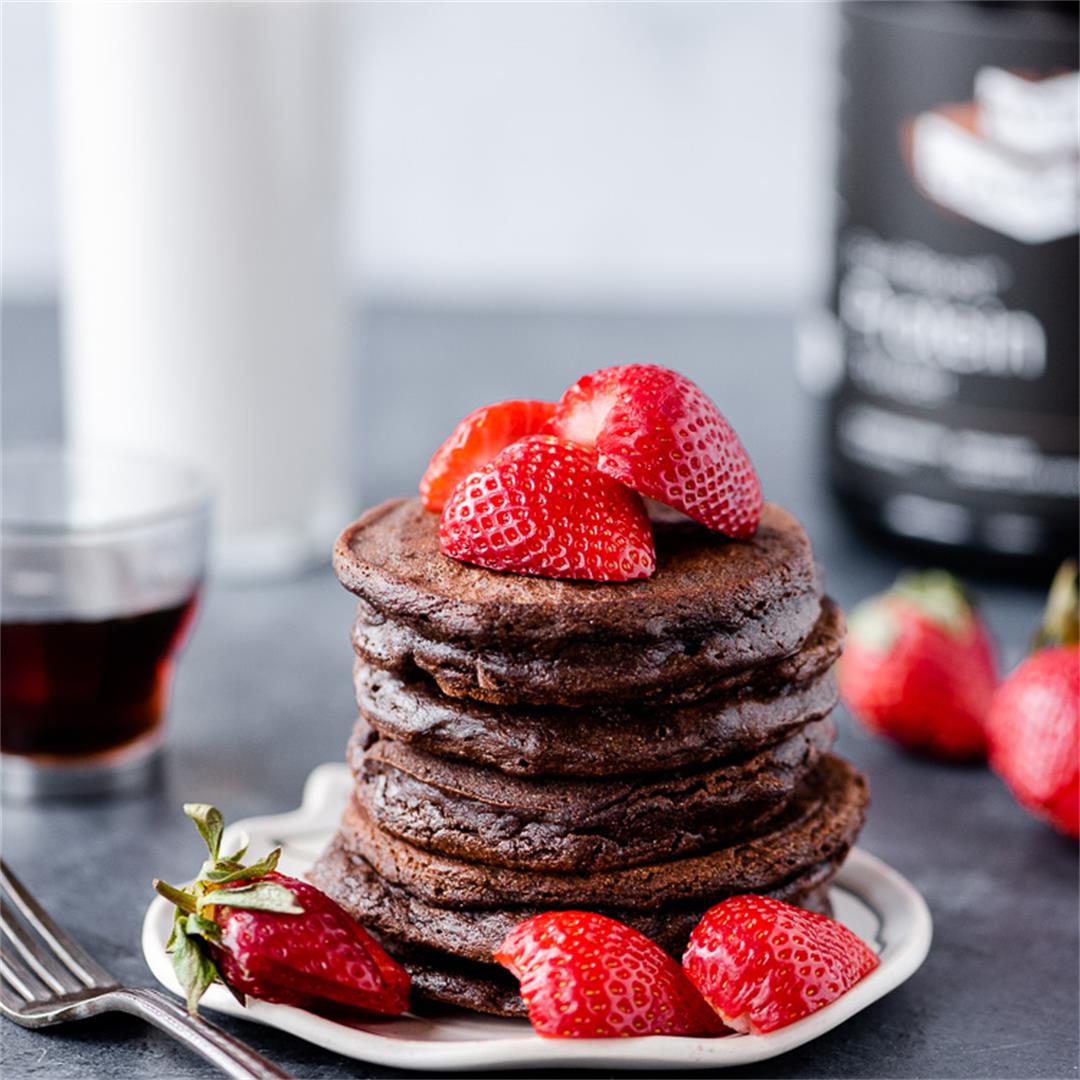 Whey-Free Chocolate Protein Pancakes