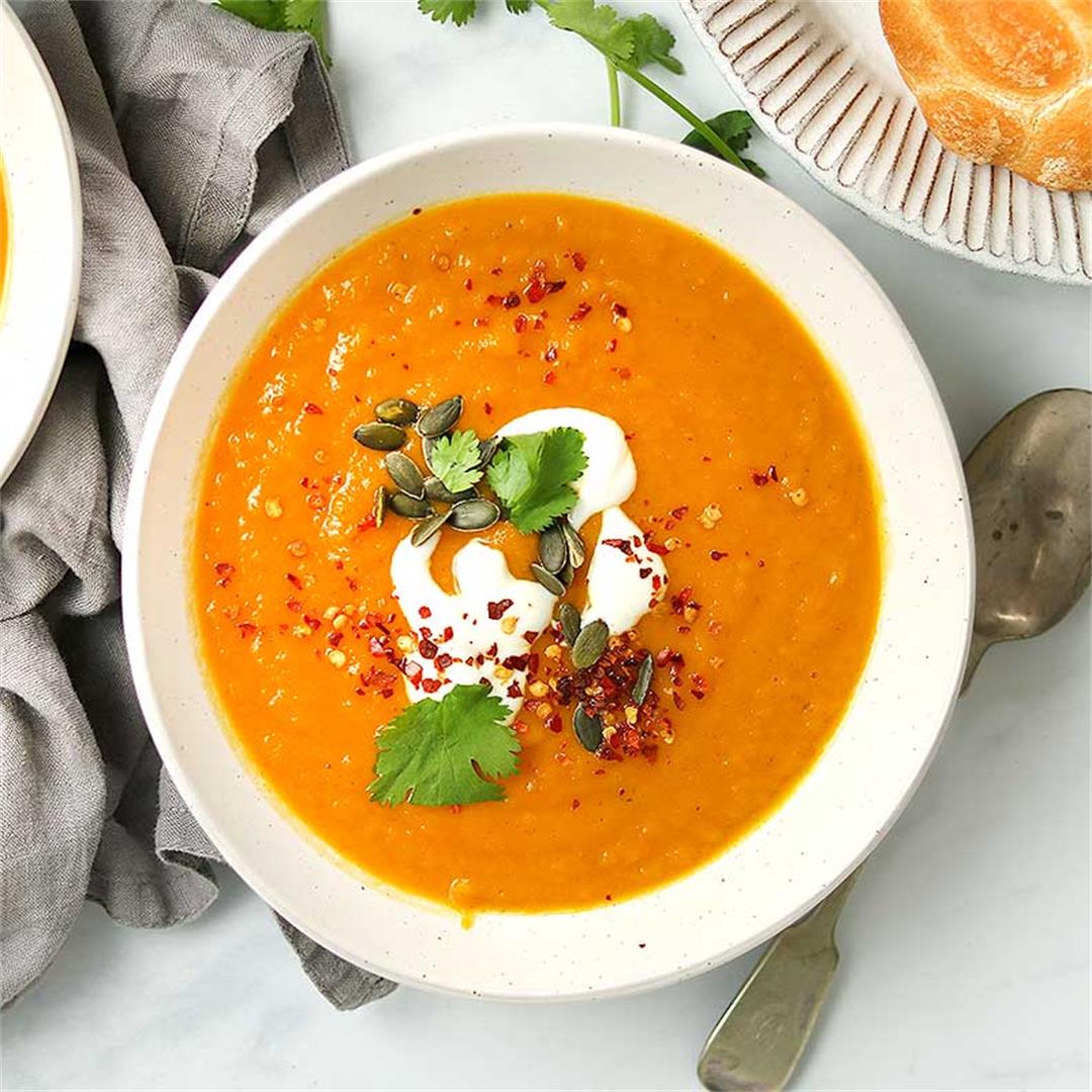 Spiced Sweet Potato and Carrot Soup