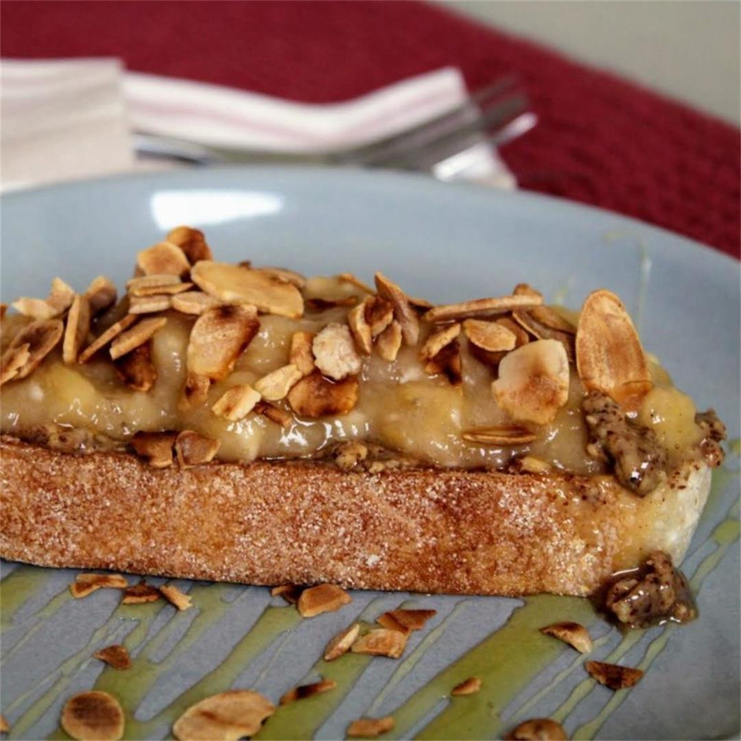Breakfast Toast with Almond Butter and Banana