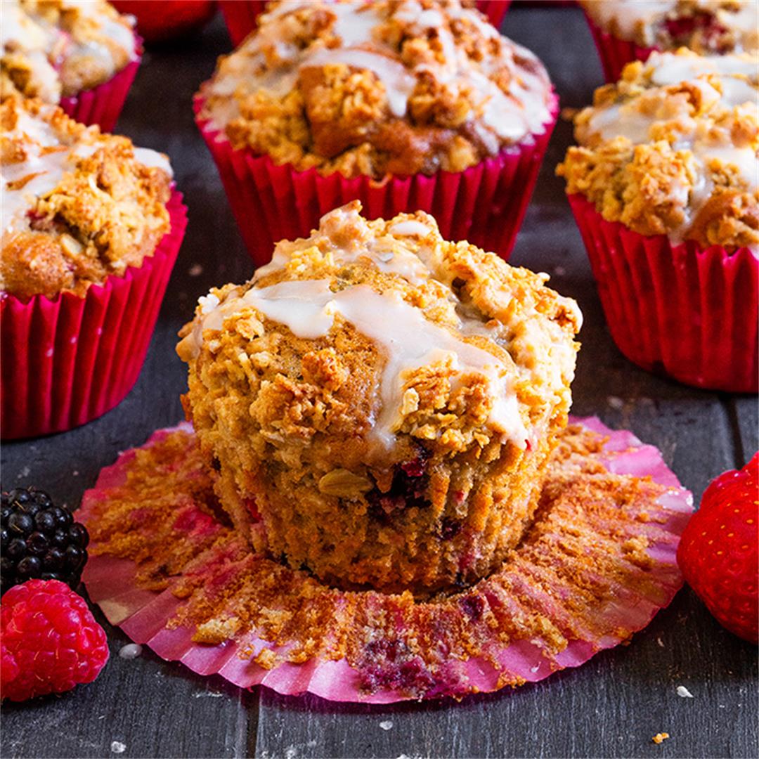 Mixed Berry Streusel Muffins