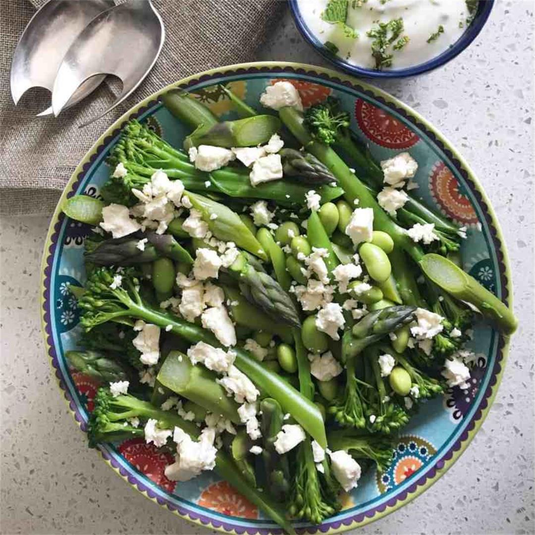 Asparagus, Broccoli and Endamame Salad