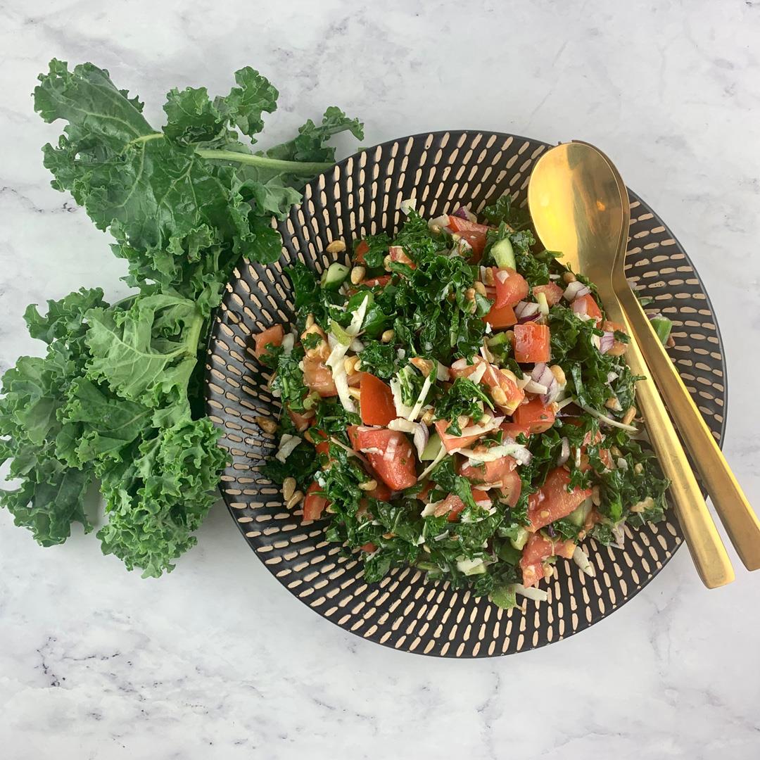 Kale Chopped Salad with Summer Veggies