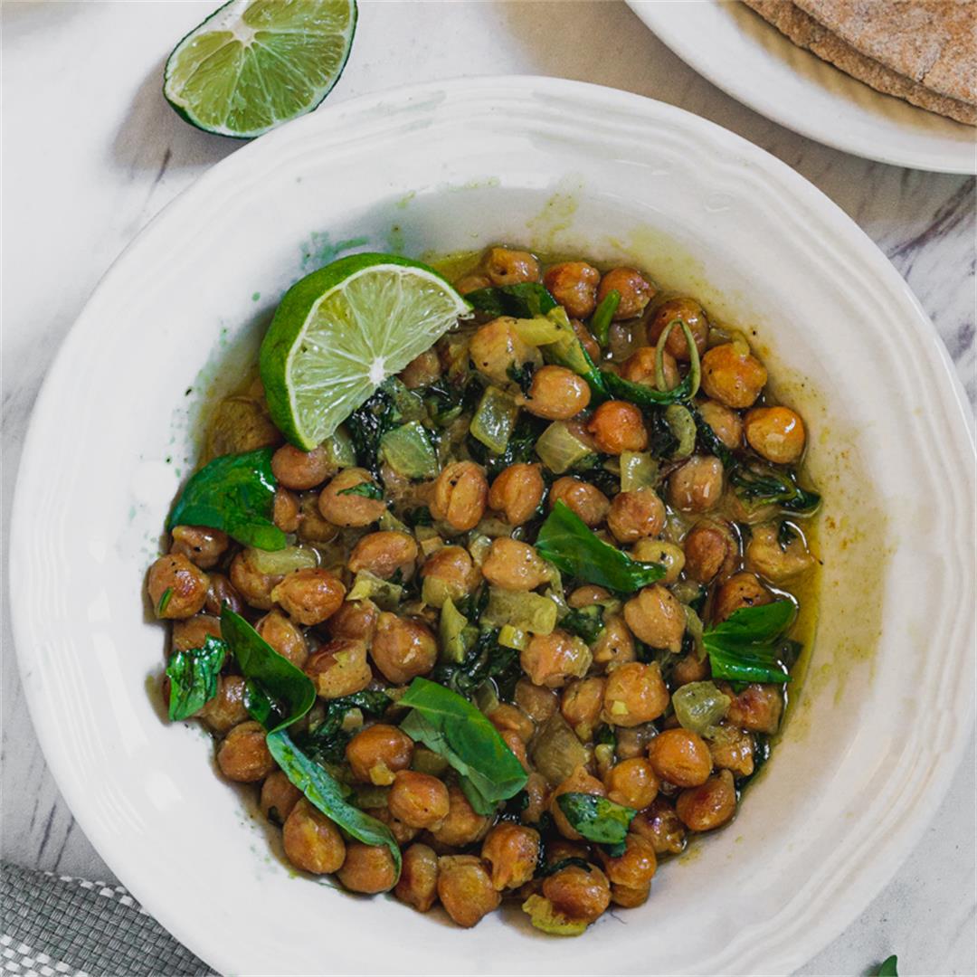 Basil Chickpea Curry