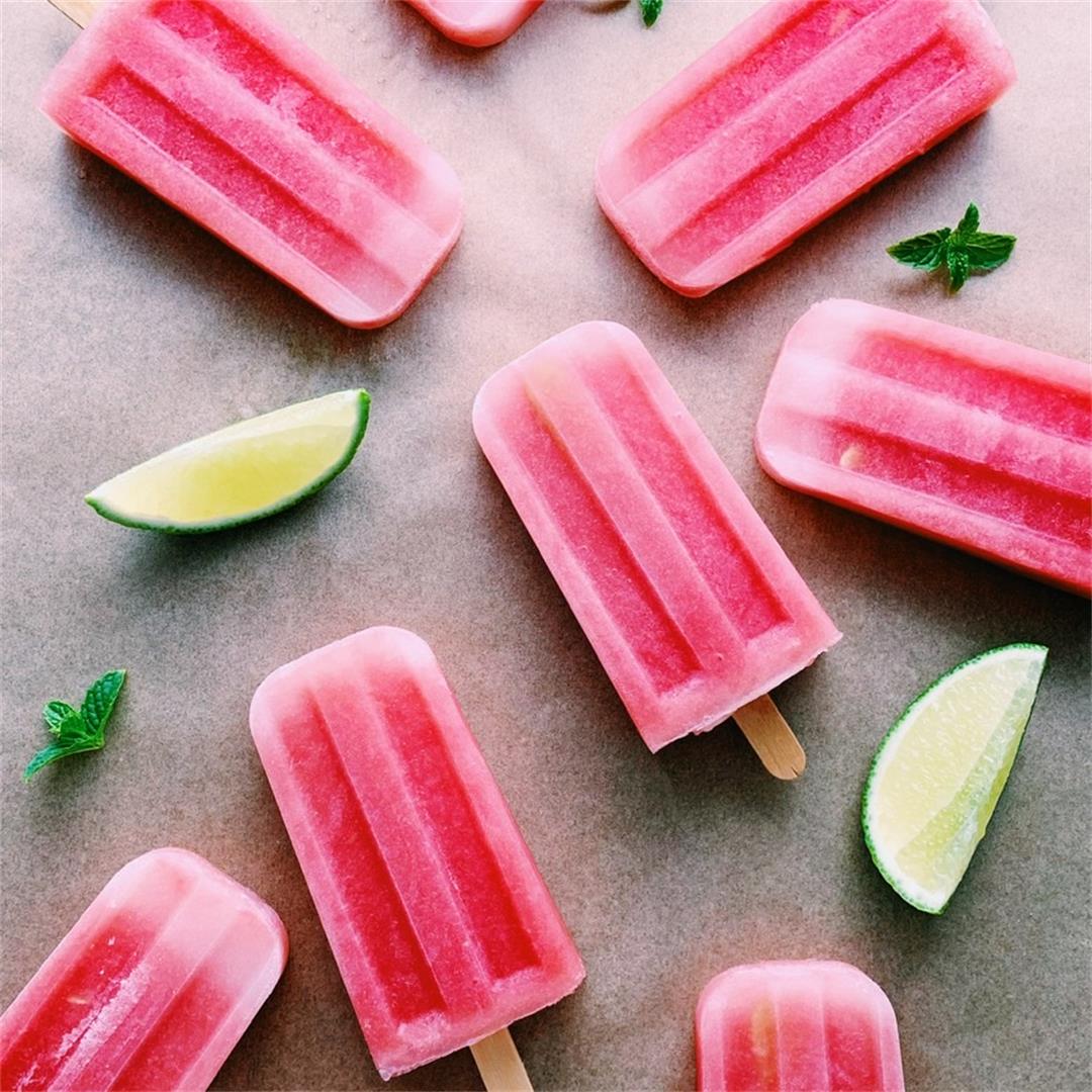 Super Refreshing Watermelon Mint Popsicles