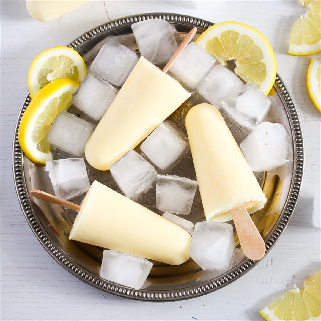 Lemon Popsicles (Lemon Pops with Yogurt and Honey)