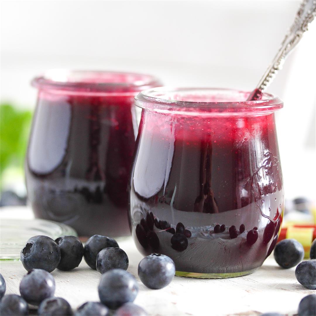 Rhubarb Blueberry Jam (Jam without Pectin)