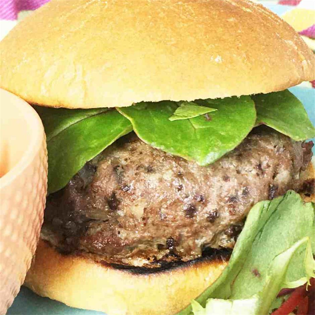 Stuffed Burgers with Stilton and Black Pudding
