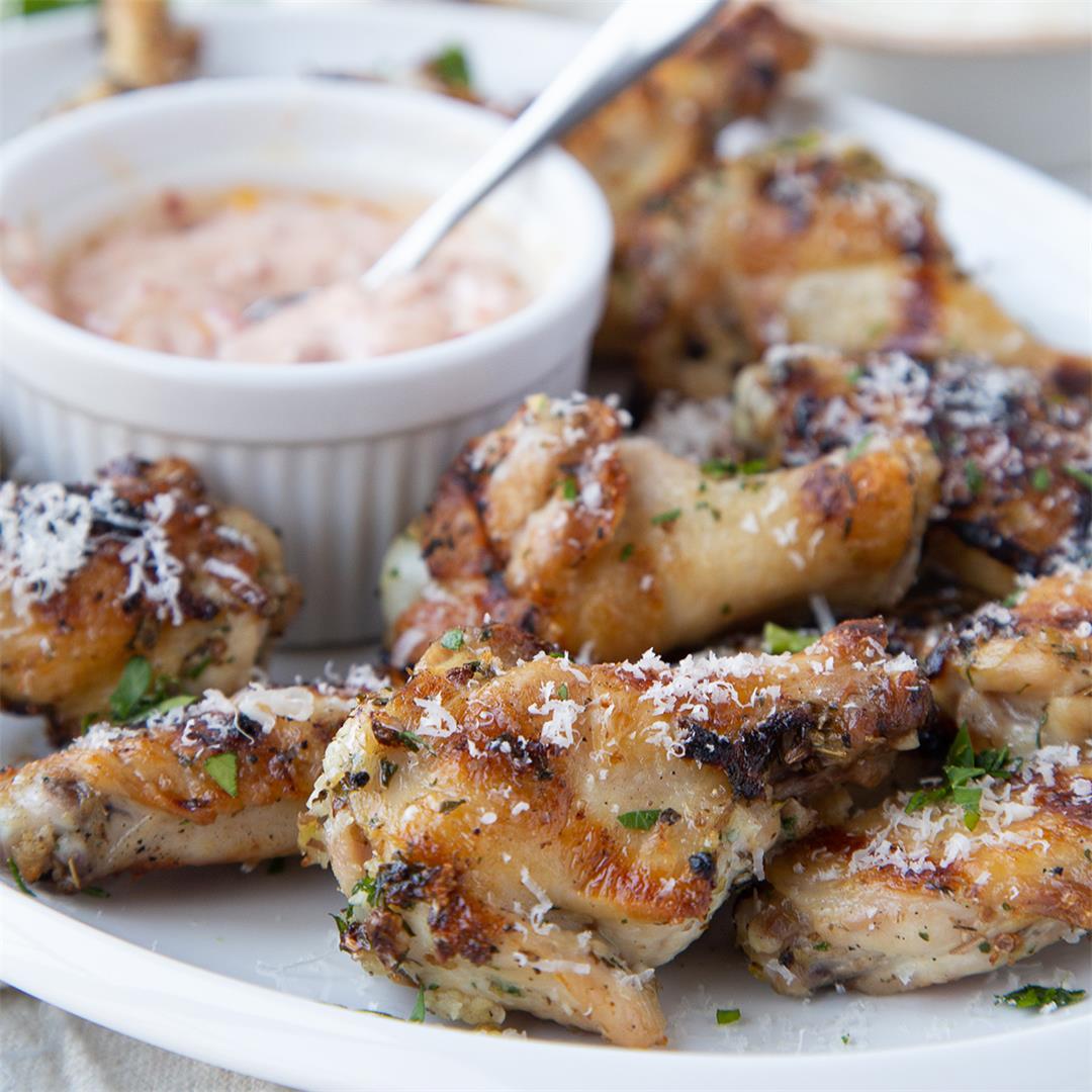 Garlic and Herb Grilled Chicken Wings