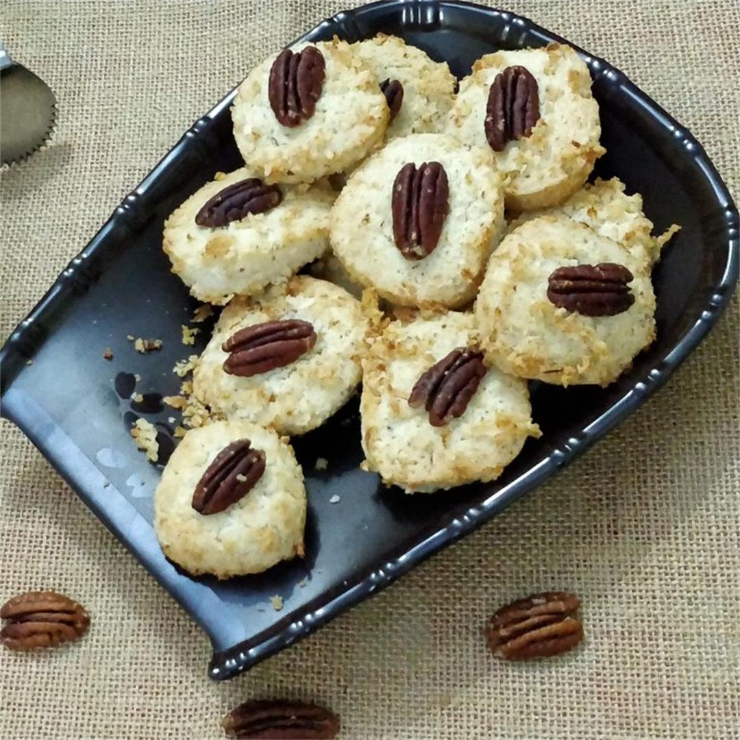 Coconut And Pecan Cookies(Eggless)