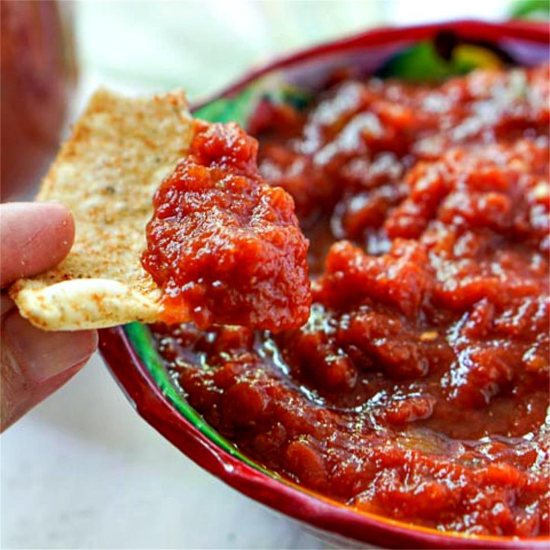 Best Homemade Low Carb Salsa in the Slow Cooker