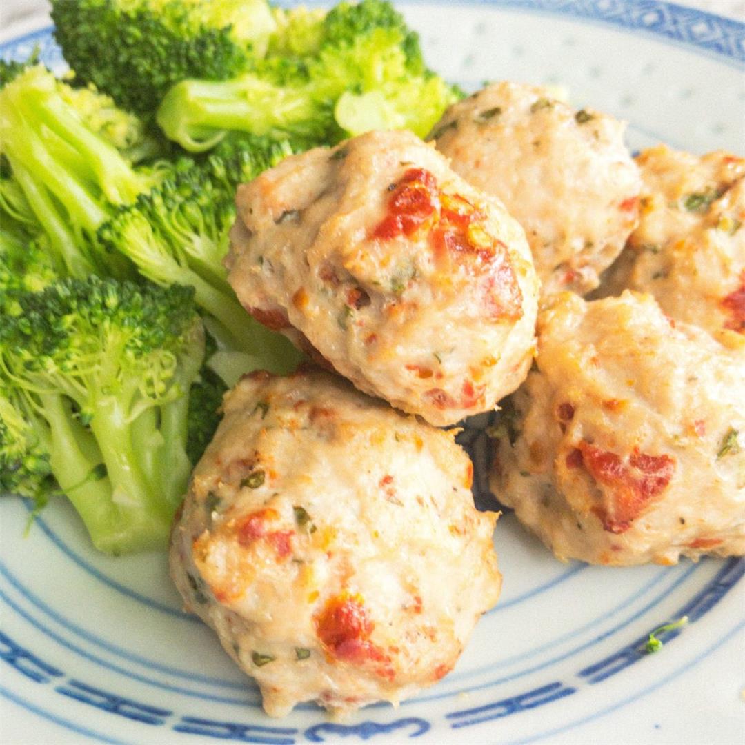 Chicken Meatballs with Sun-dried Tomatoes and Basil