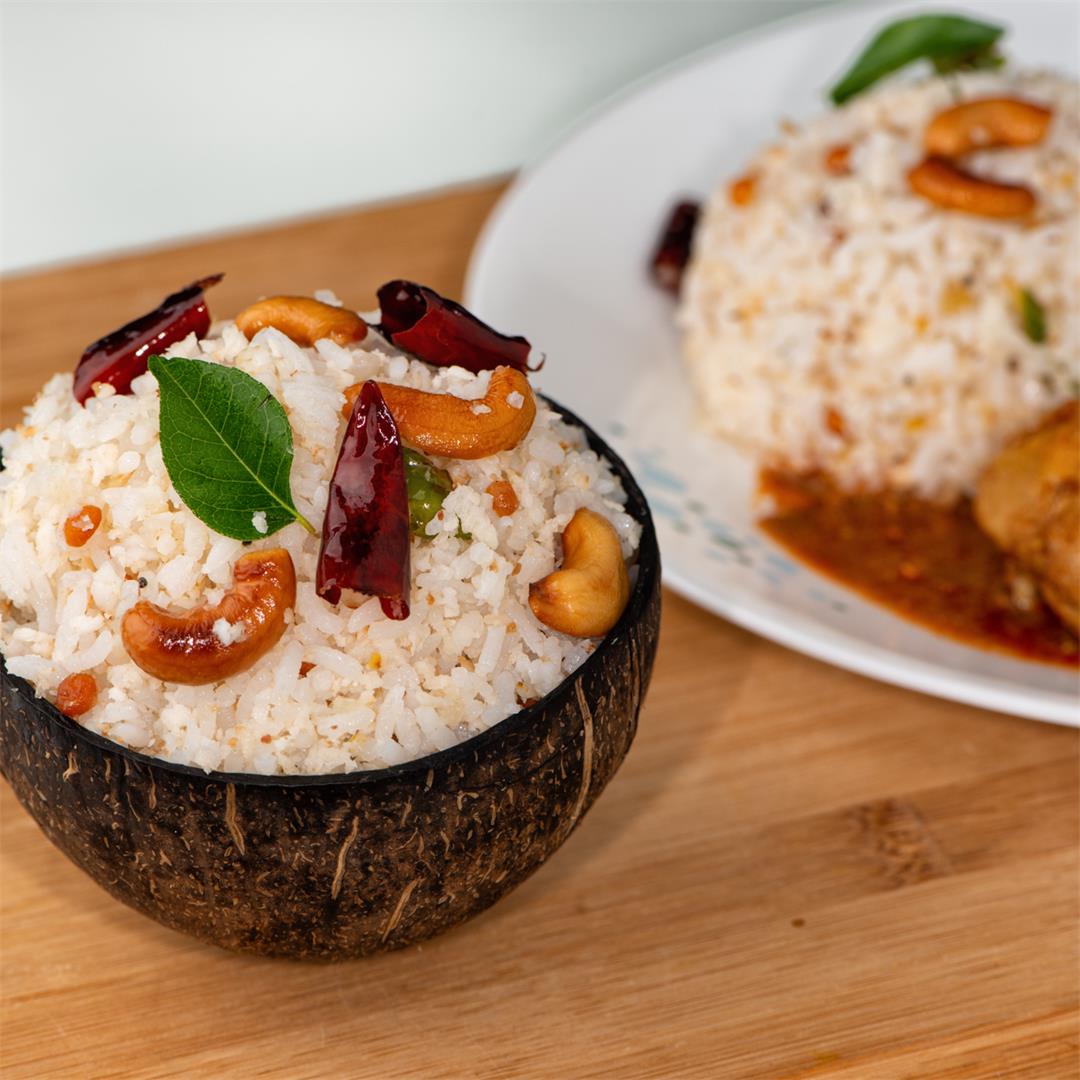 Coconut Rice / Easy Coconut Rice recipe/ Thengai Sadam