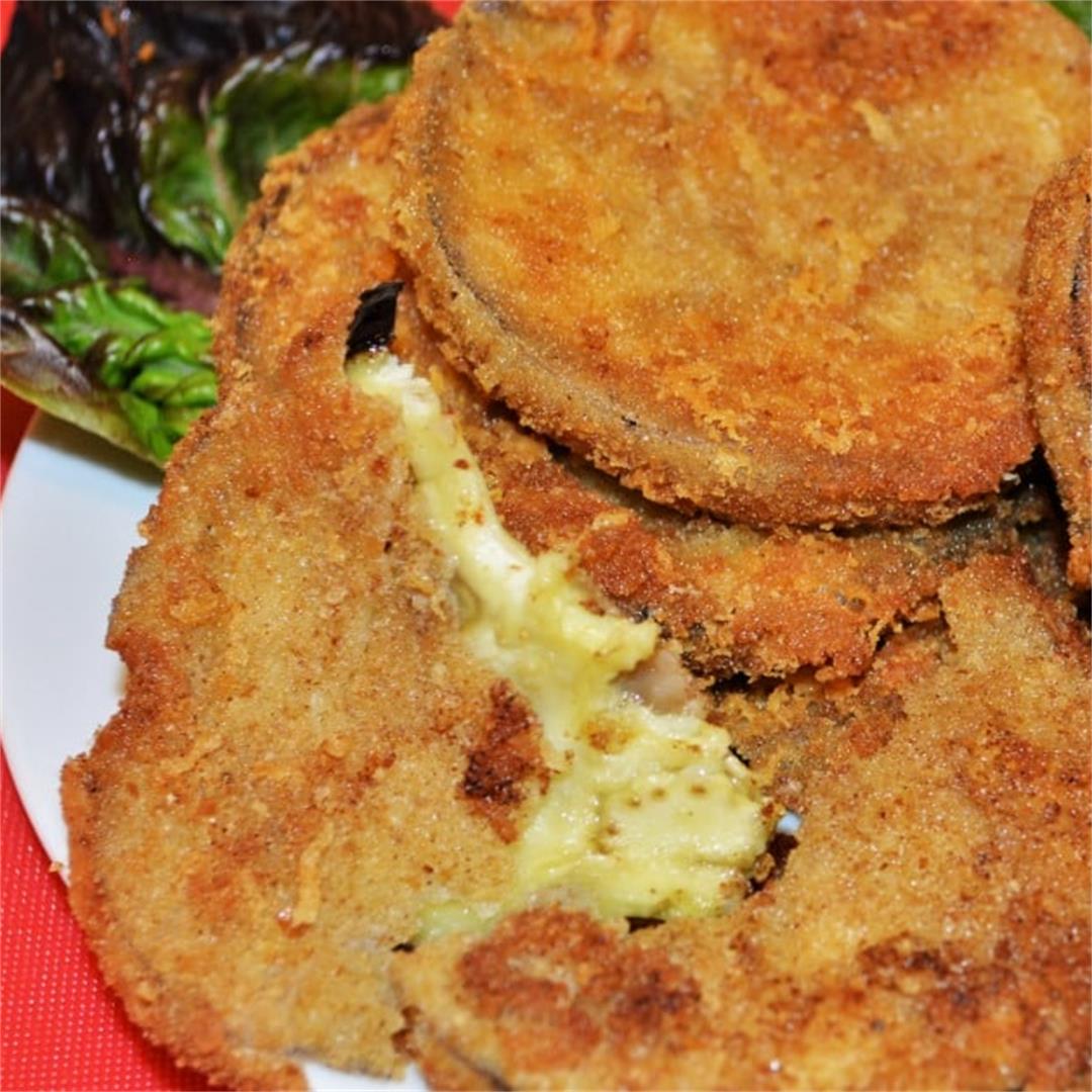 Best Breaded Eggplant Recipe-With Breadcrumbs and Cheddar