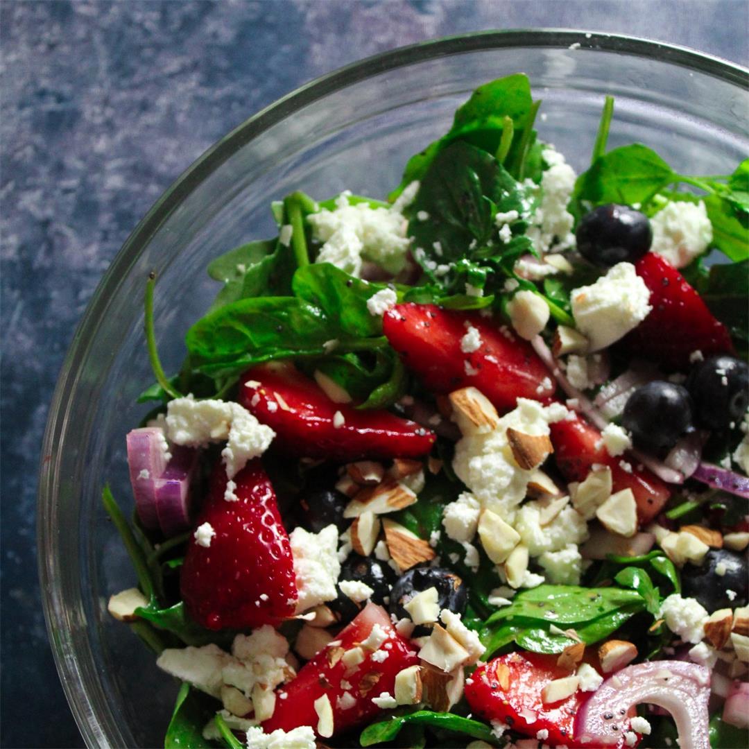 Strawberry and Spinach Salad with Poppyseed Dressing