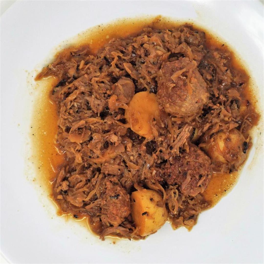 Choucroute Garnie with Spicy Pork Meatballs