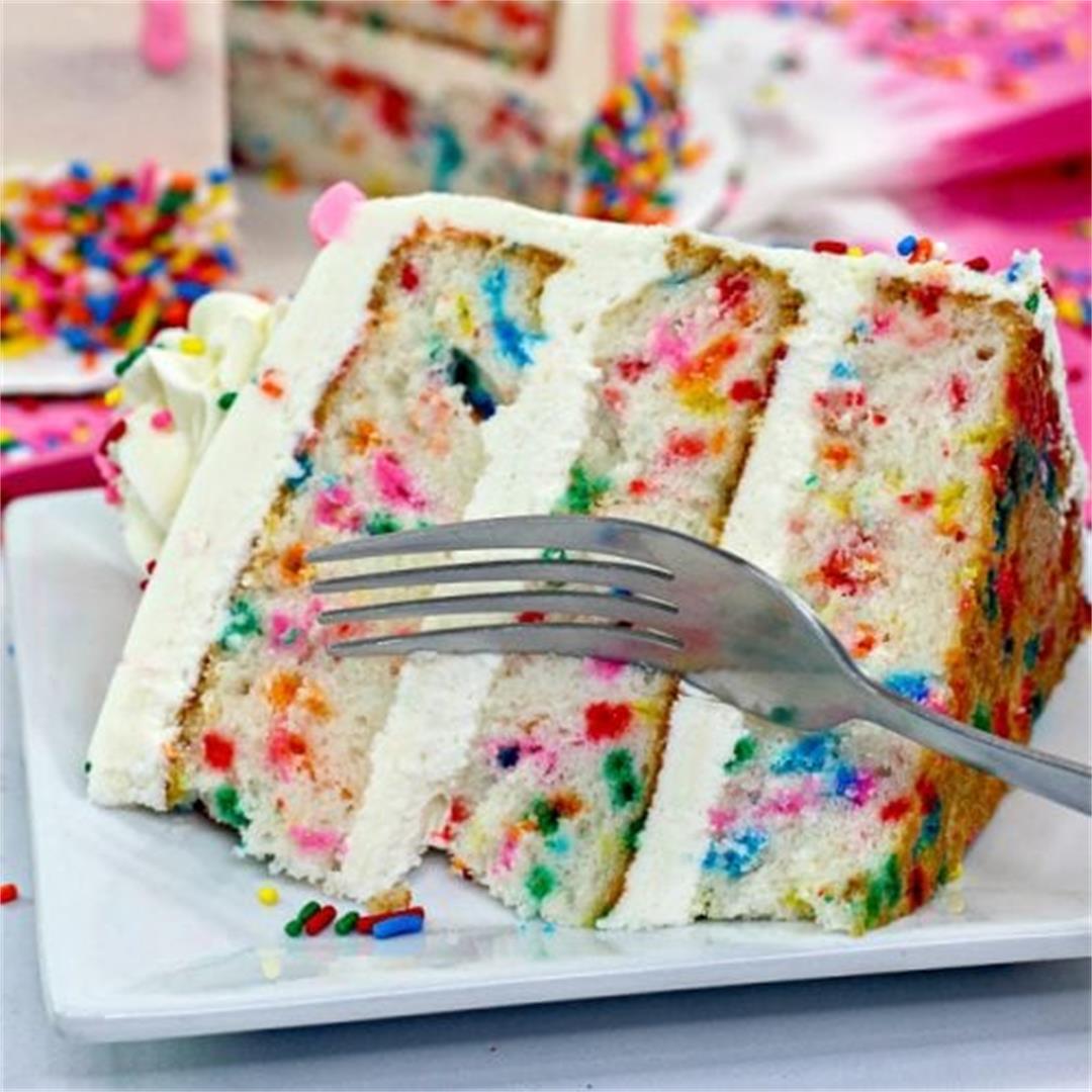 The Ultimate Funfetti Cake (So moist!)