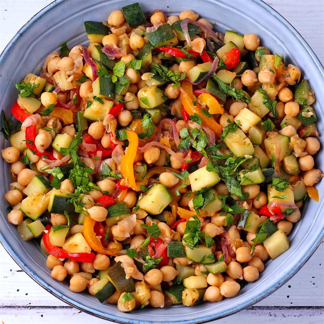 colorful stovetop chickpea stew