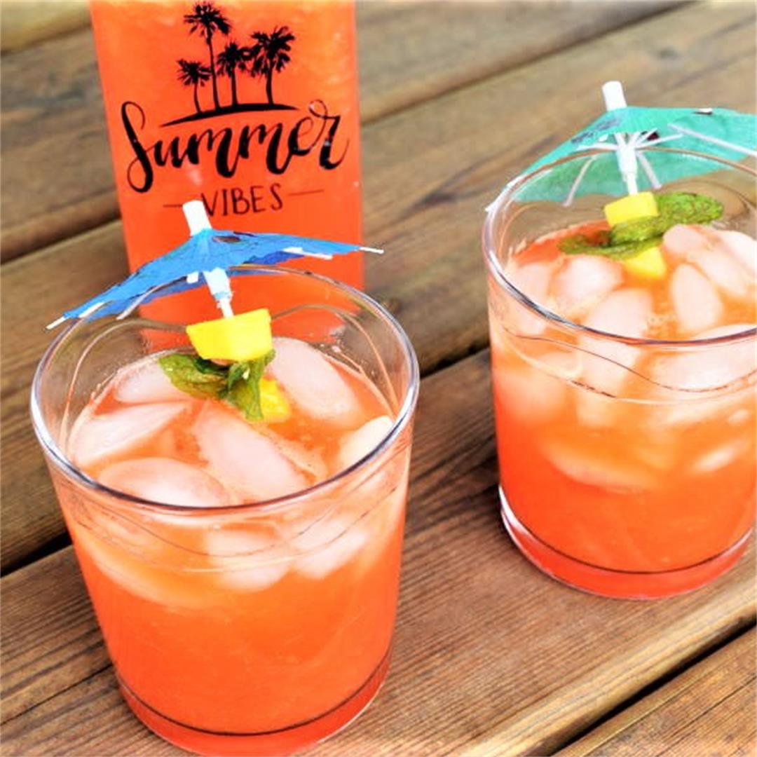 Summer Mango-Pomegranate Soda