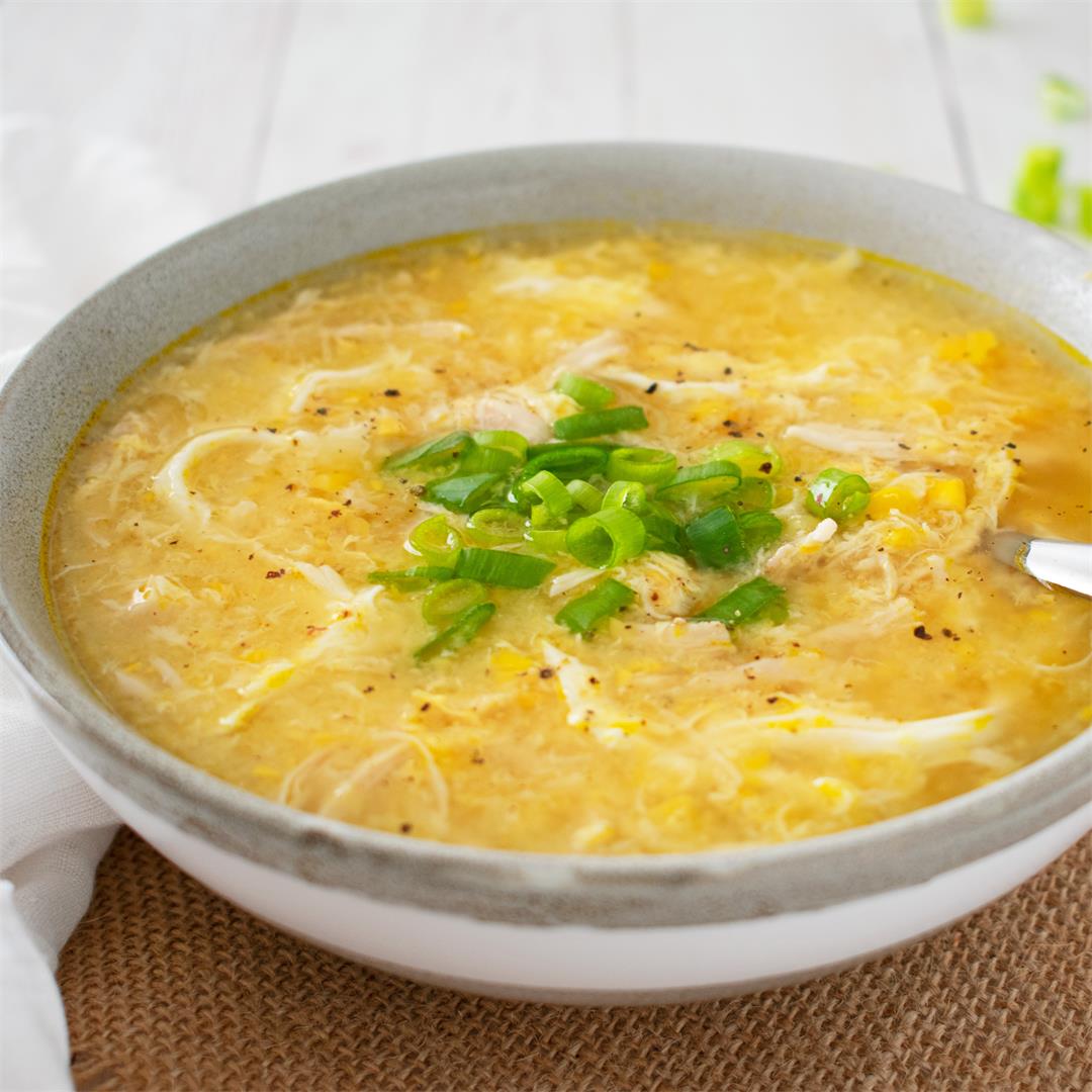 Quick Chicken and Sweetcorn Soup