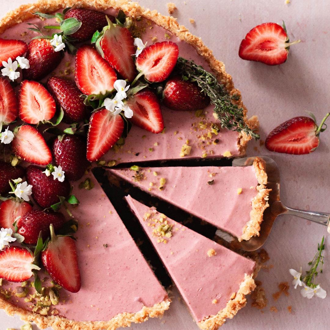 Strawberry and Thyme Mousse Tart