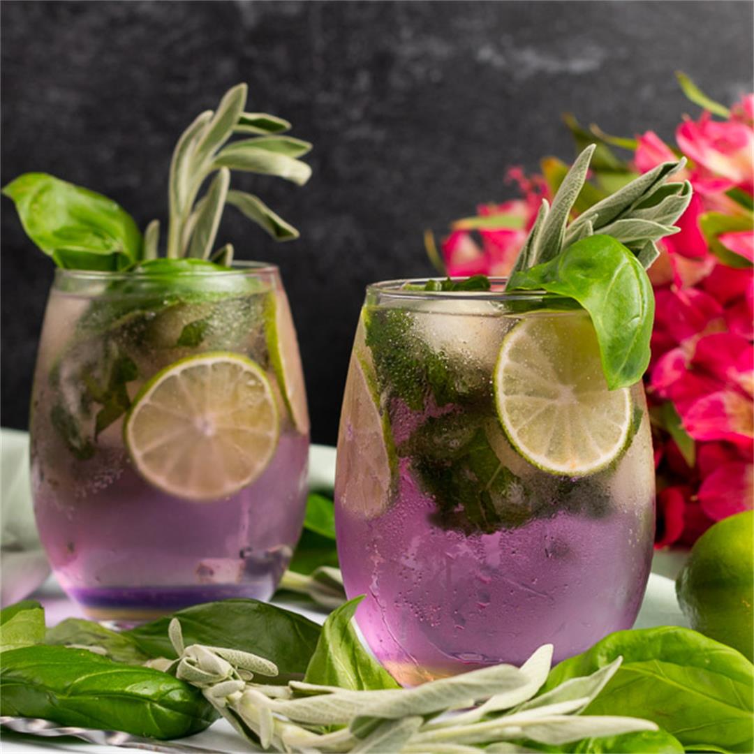 Summer Herb Gin and Tonic (Keto Cocktail)