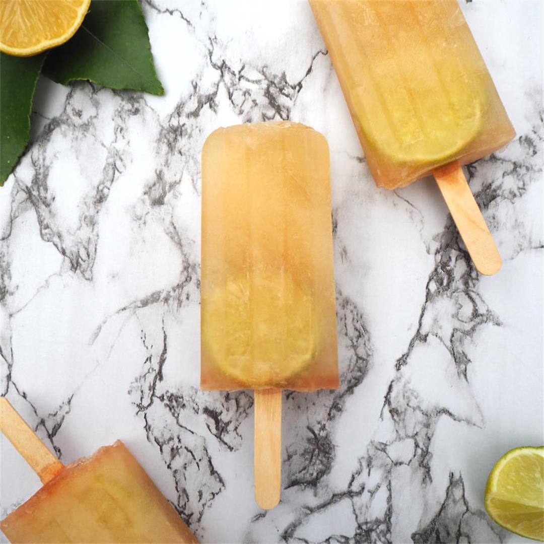 Lemon, lime and bitters popsicles