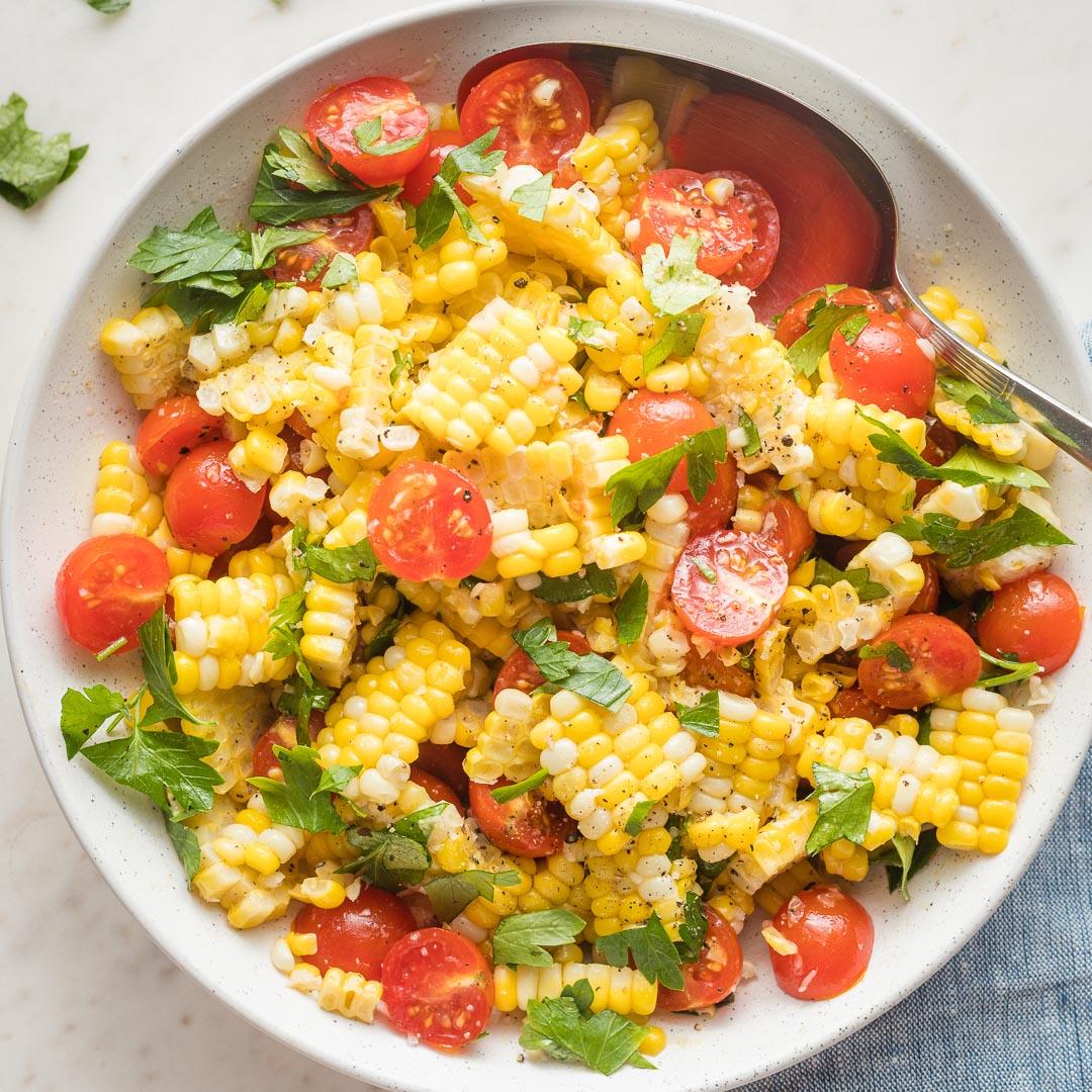 Roasted Corn and Tomato Salad