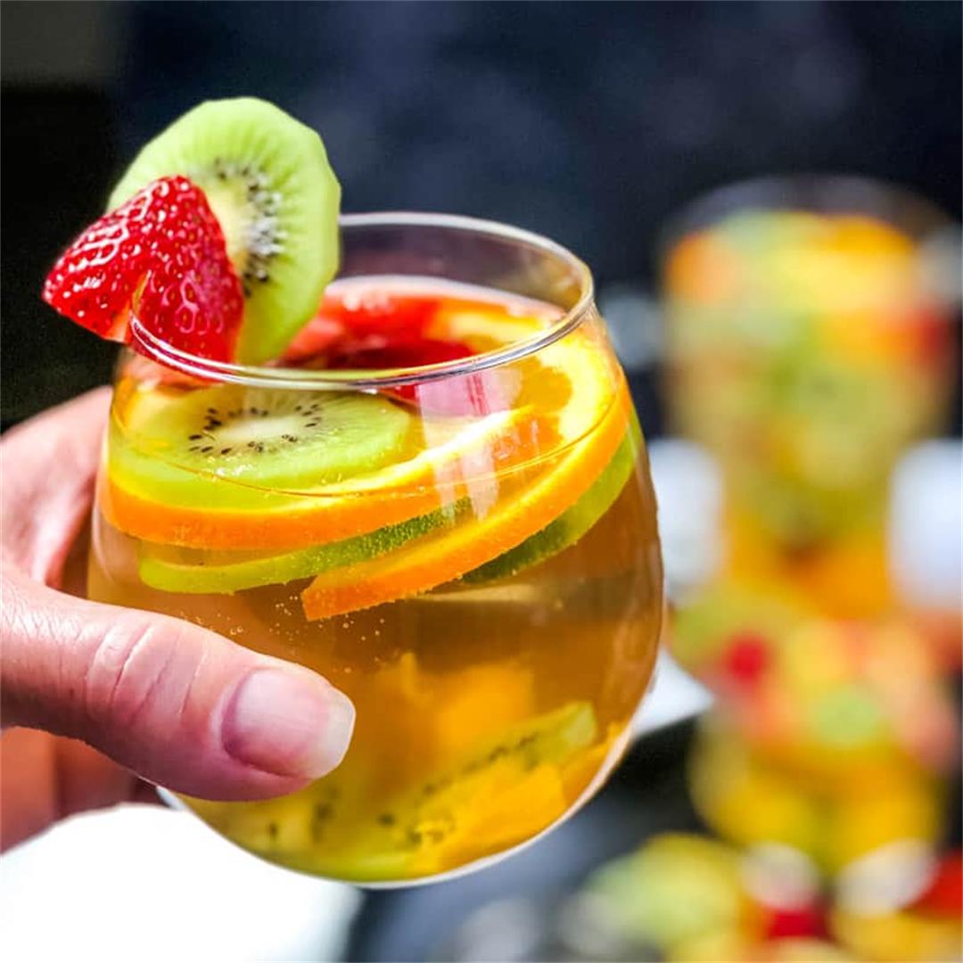 White Wine Sangria with Tropical Fruit