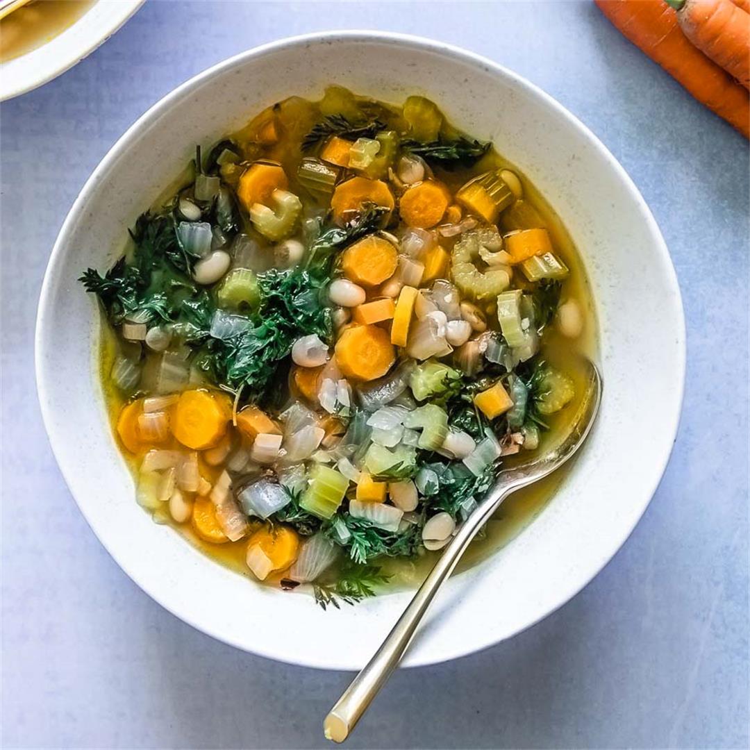 No-Waste Carrot Greens Soup