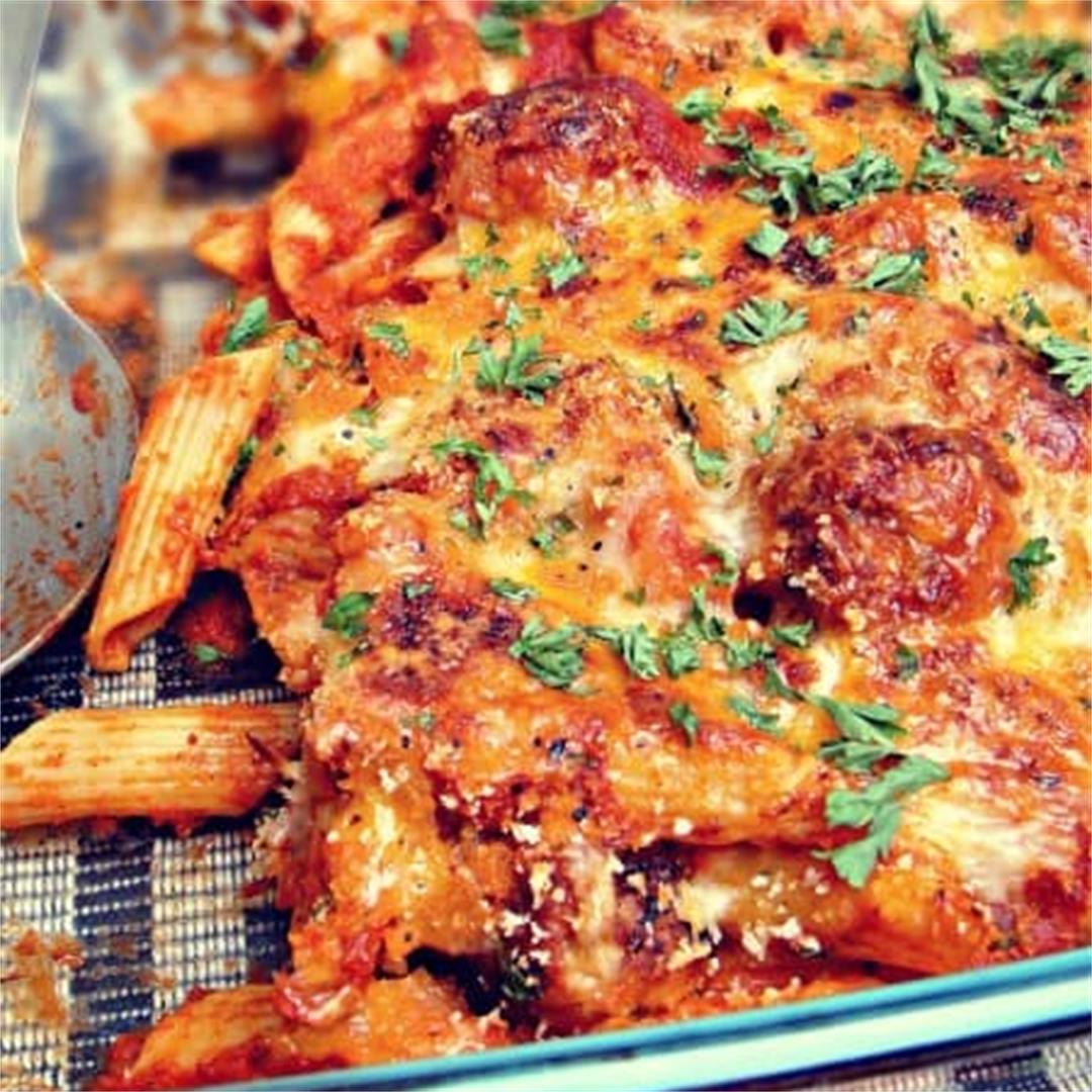 Baked Penne and Meatballs