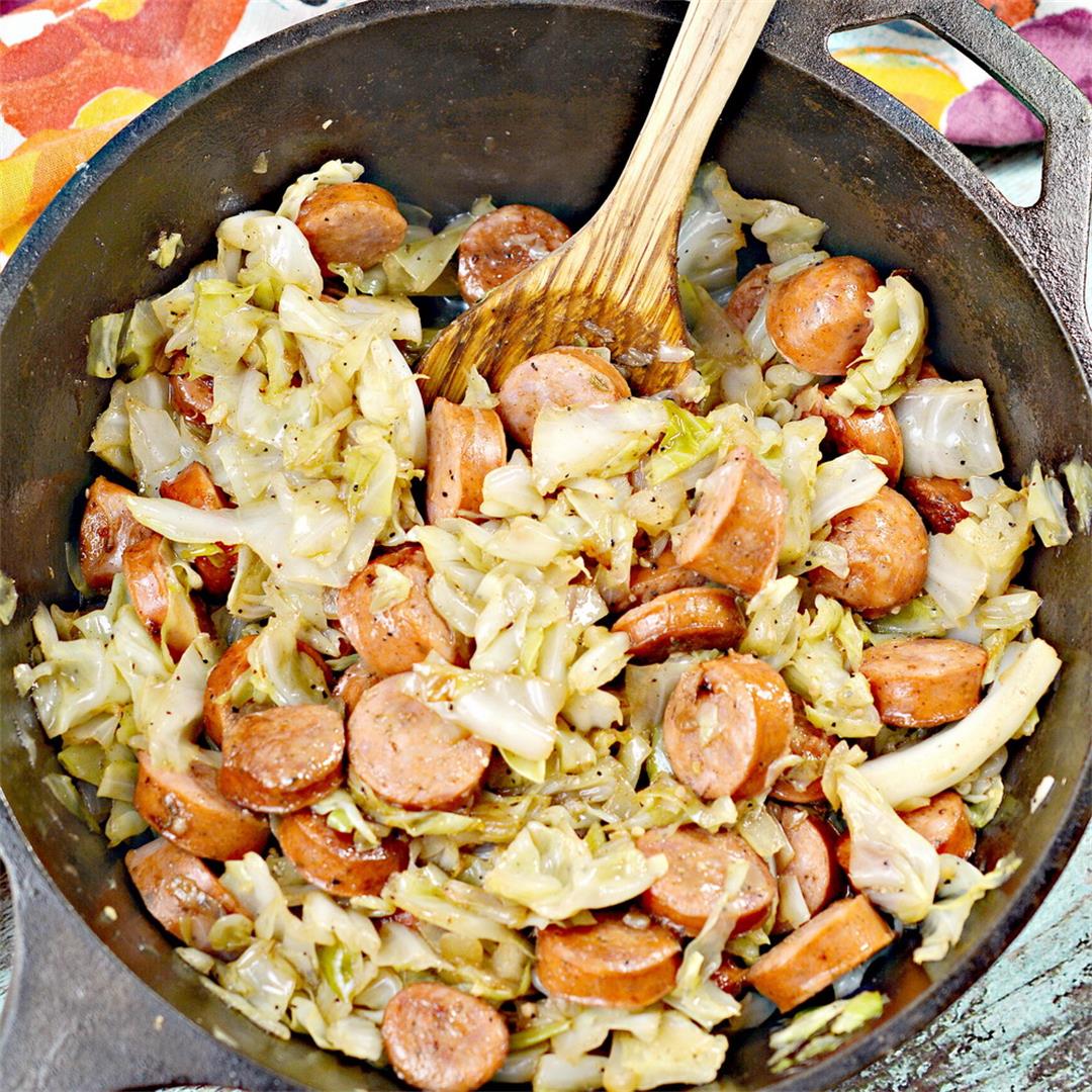 Easy Fried Cabbage and Sausage