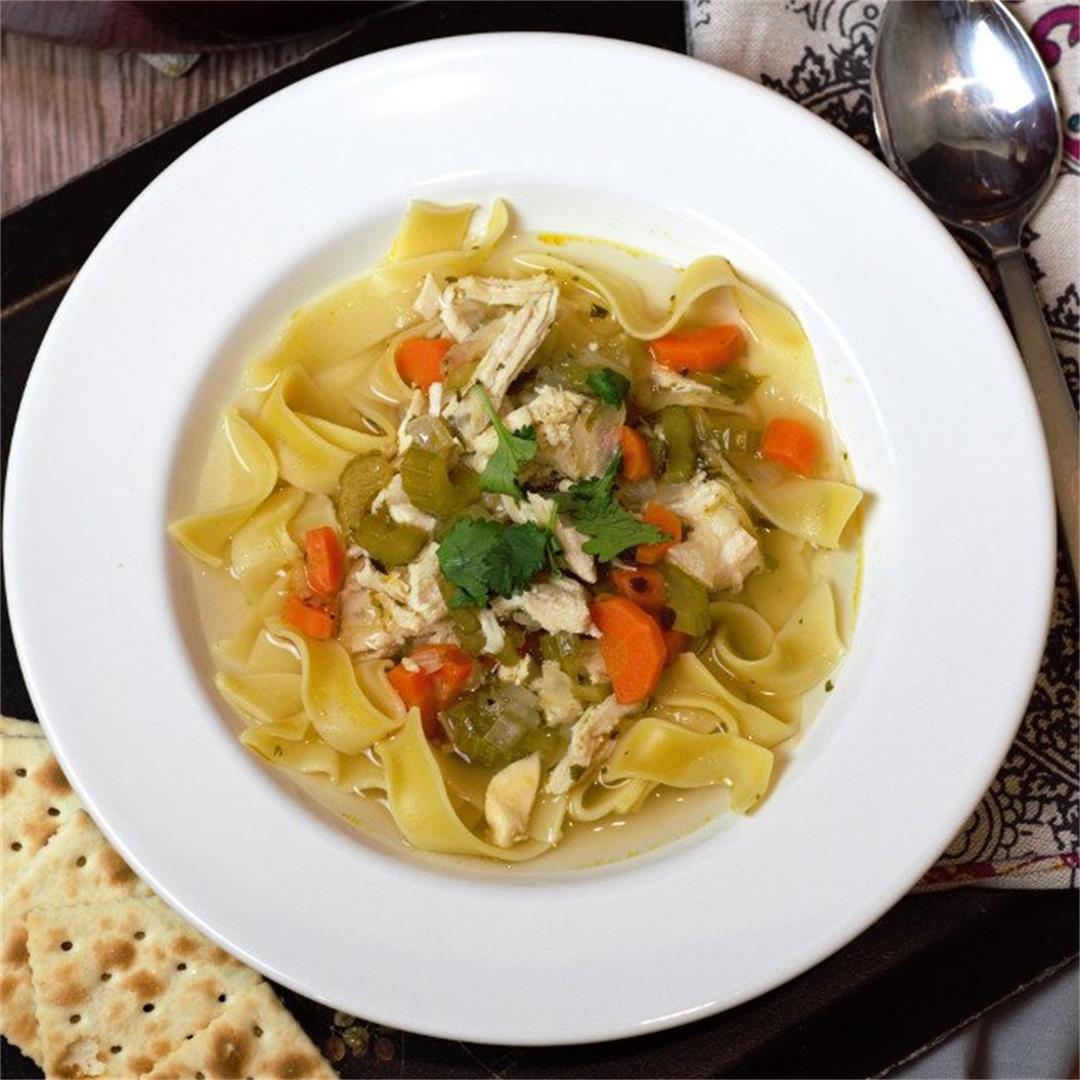 Chicken Soup with Egg Noodles
