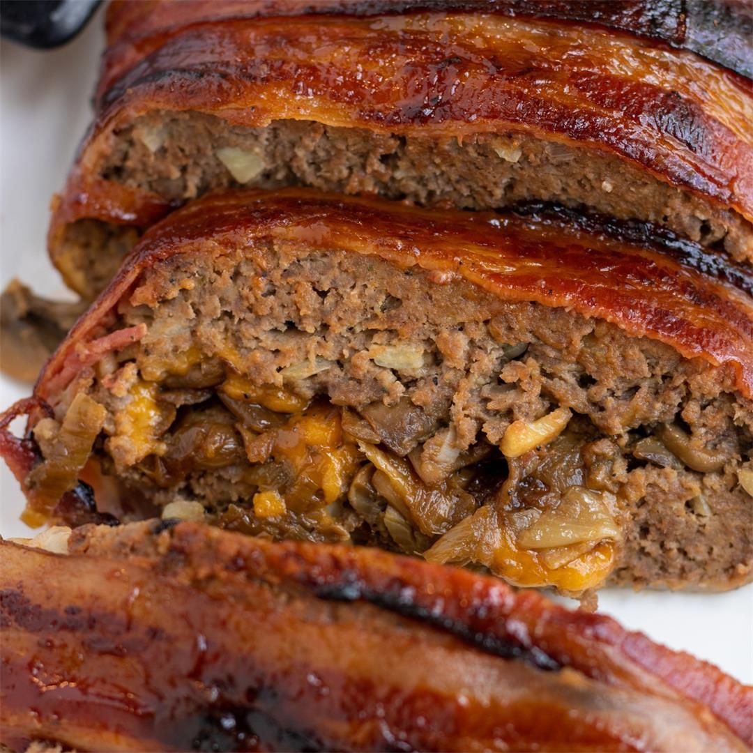 Bacon Wrapped Stuffed Meatloaf