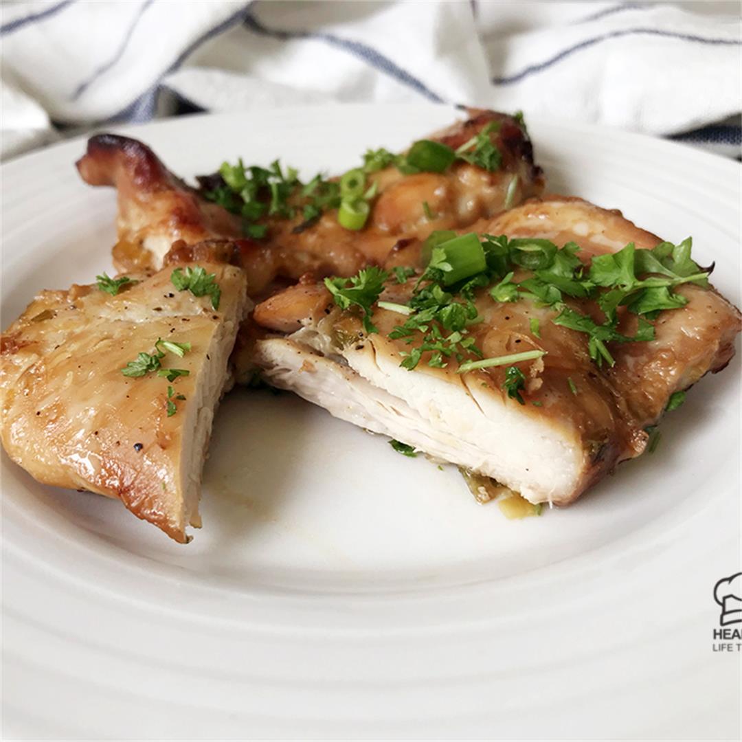 Baked Chicken Thighs With Honey And Garlic-Healthy life Trainer