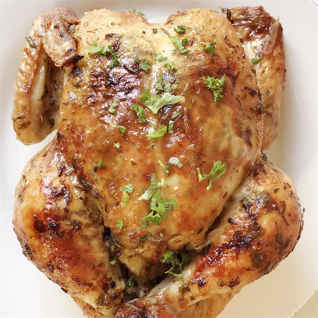 Roasted Chicken With Herbs And Butter-Healthy life Trainer