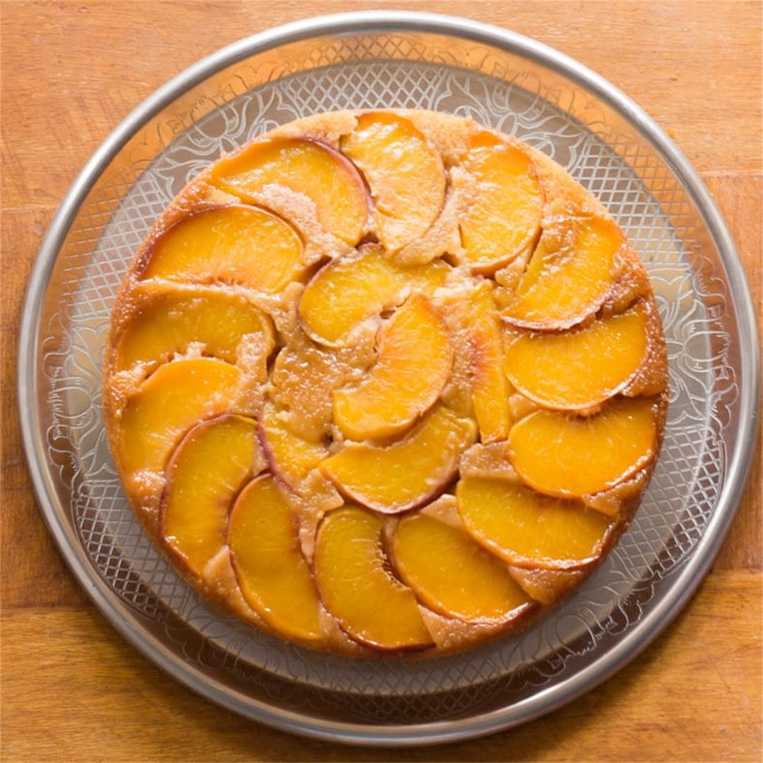Fresh Peach Upside-down Cake