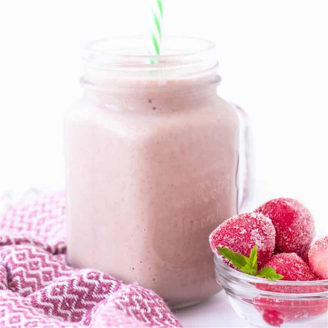 Strawberry Almond Milk Protein Shake