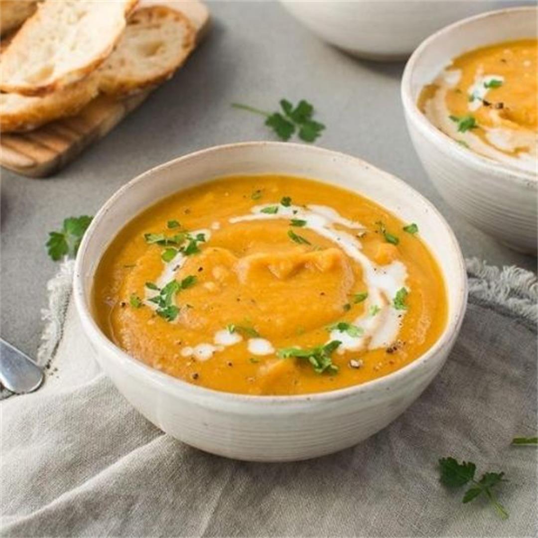 Pumpkin and Sweet Potato Soup - It's Not Complicated Recipes