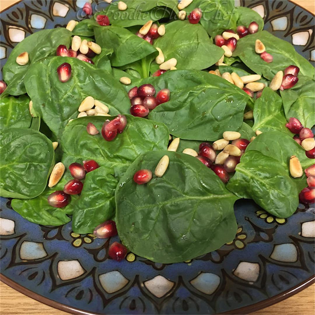 Spinach Salad with Pomegranate Vinaigrette