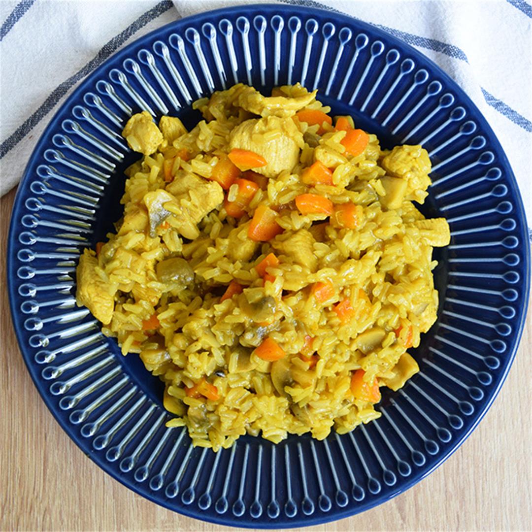 Quick & Easy Chicken Curry Risotto