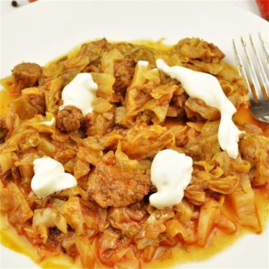 Beef and Cabbage Stew Recipe-Timea's Kitchen Delicious Meal