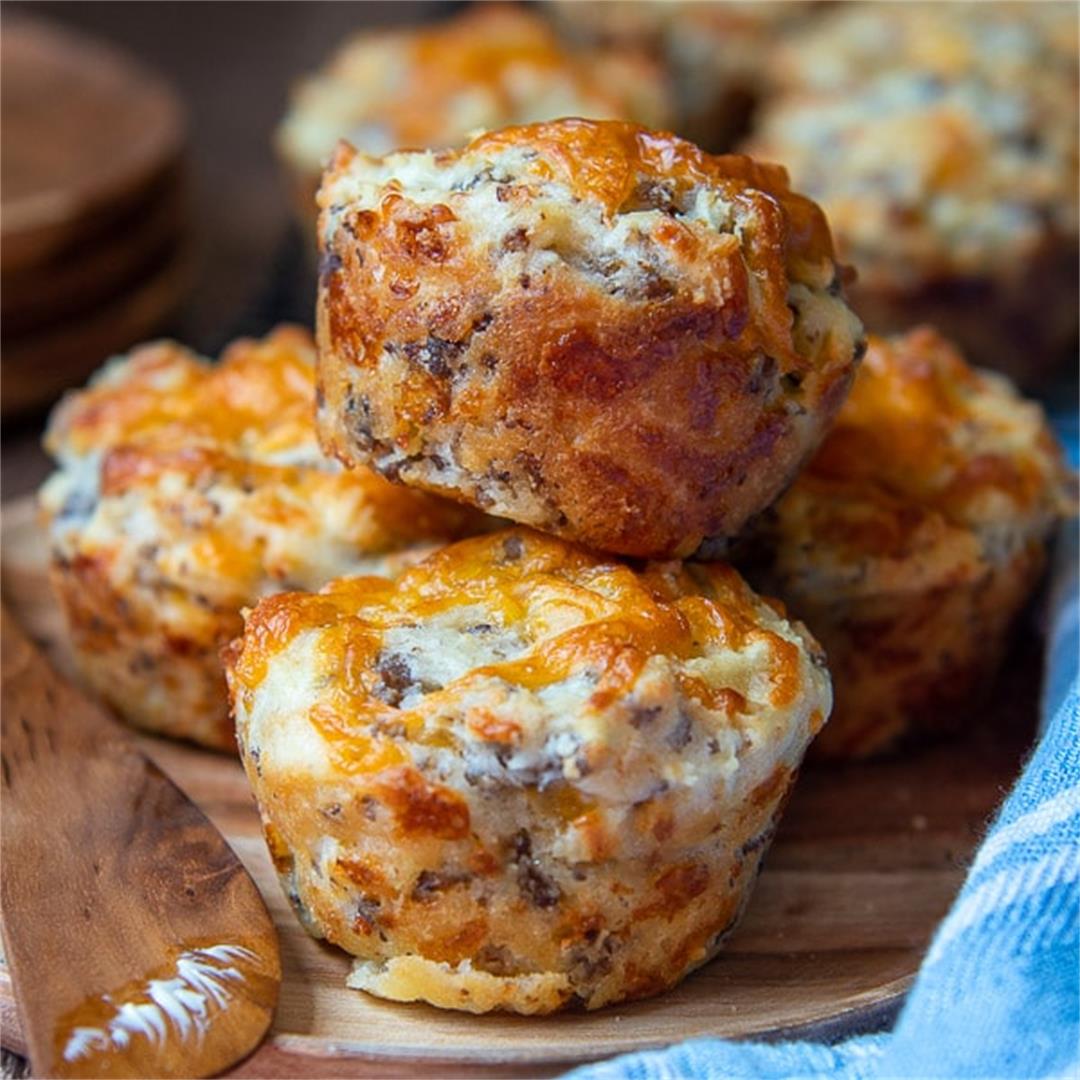 Sausage Muffins with Cheddar