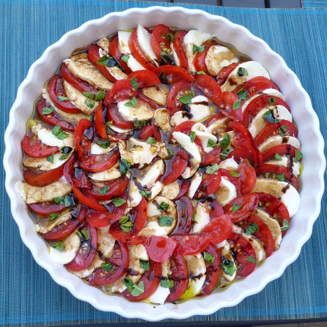You can't go wrong with classic tomato mozzarella salad