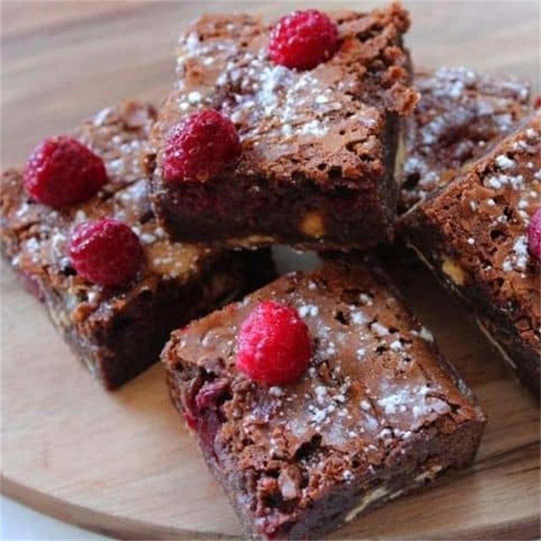 Chocolate Raspberry Brownies - Gluten Free - It's Not Complicat