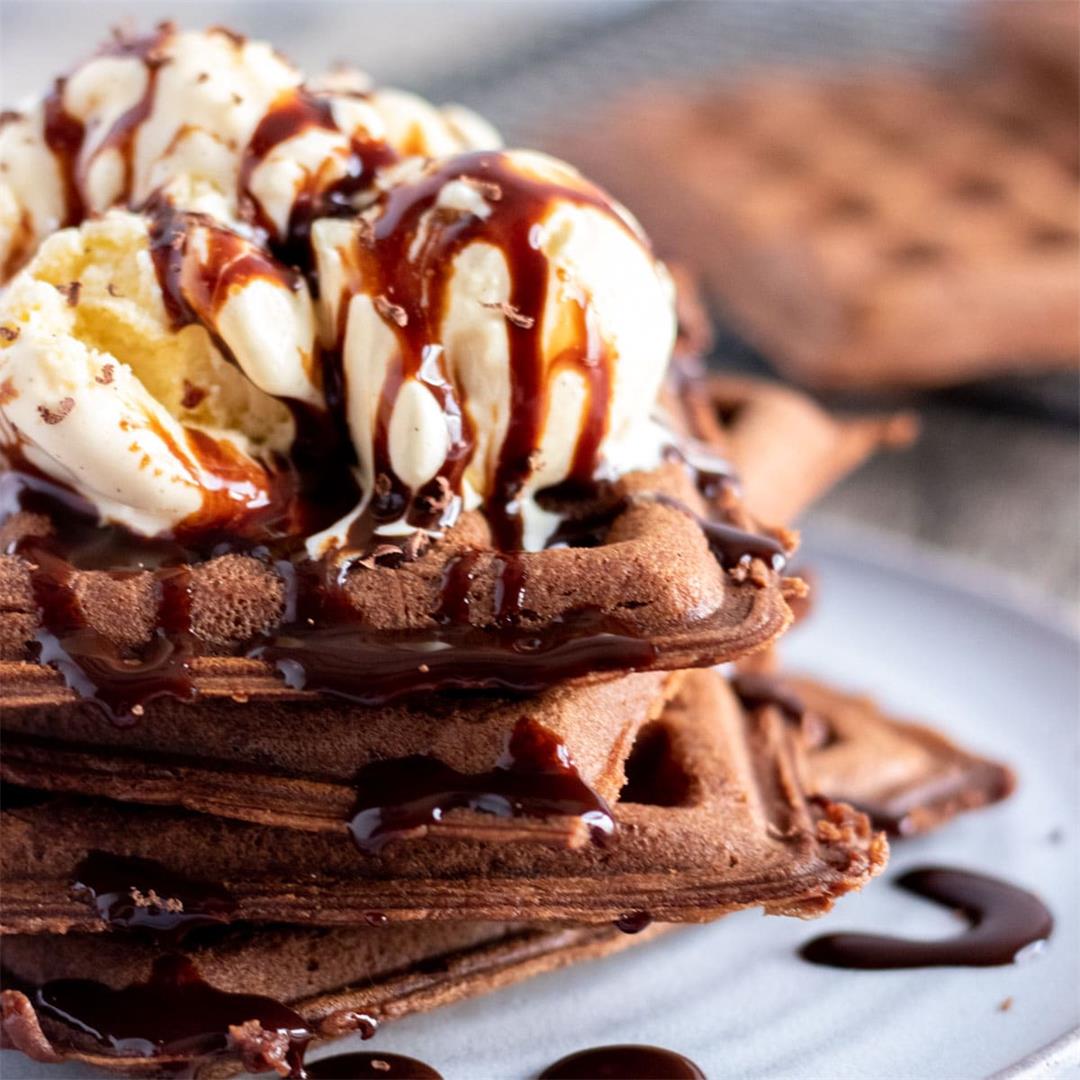 Brownie Waffles (a dessert recipe)