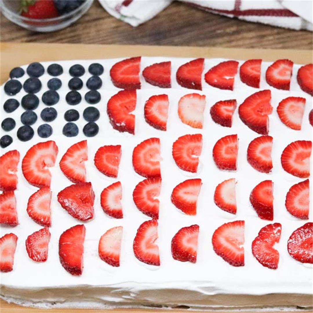 American Flag Skinny Cake