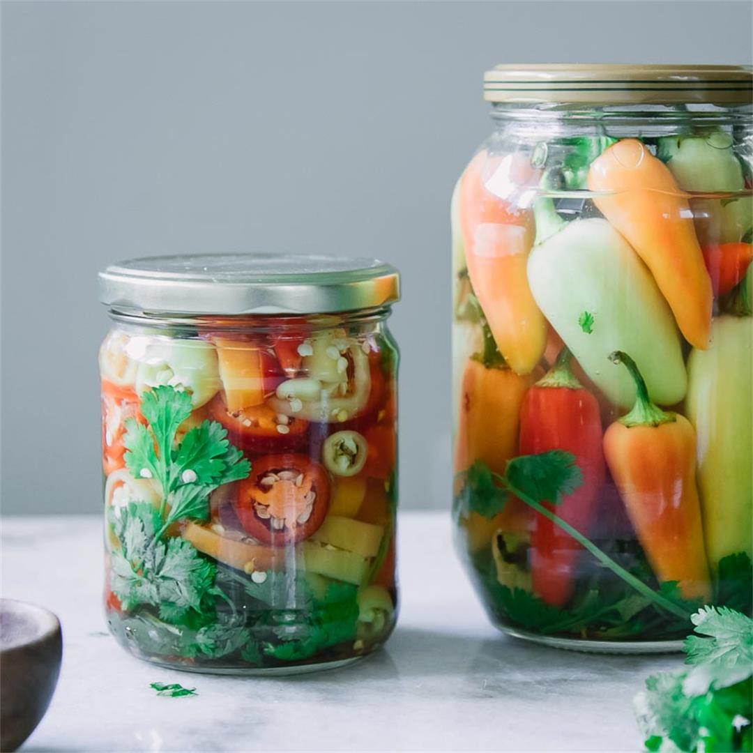 Refrigerator Pickled Peppers (Whole or Sliced)