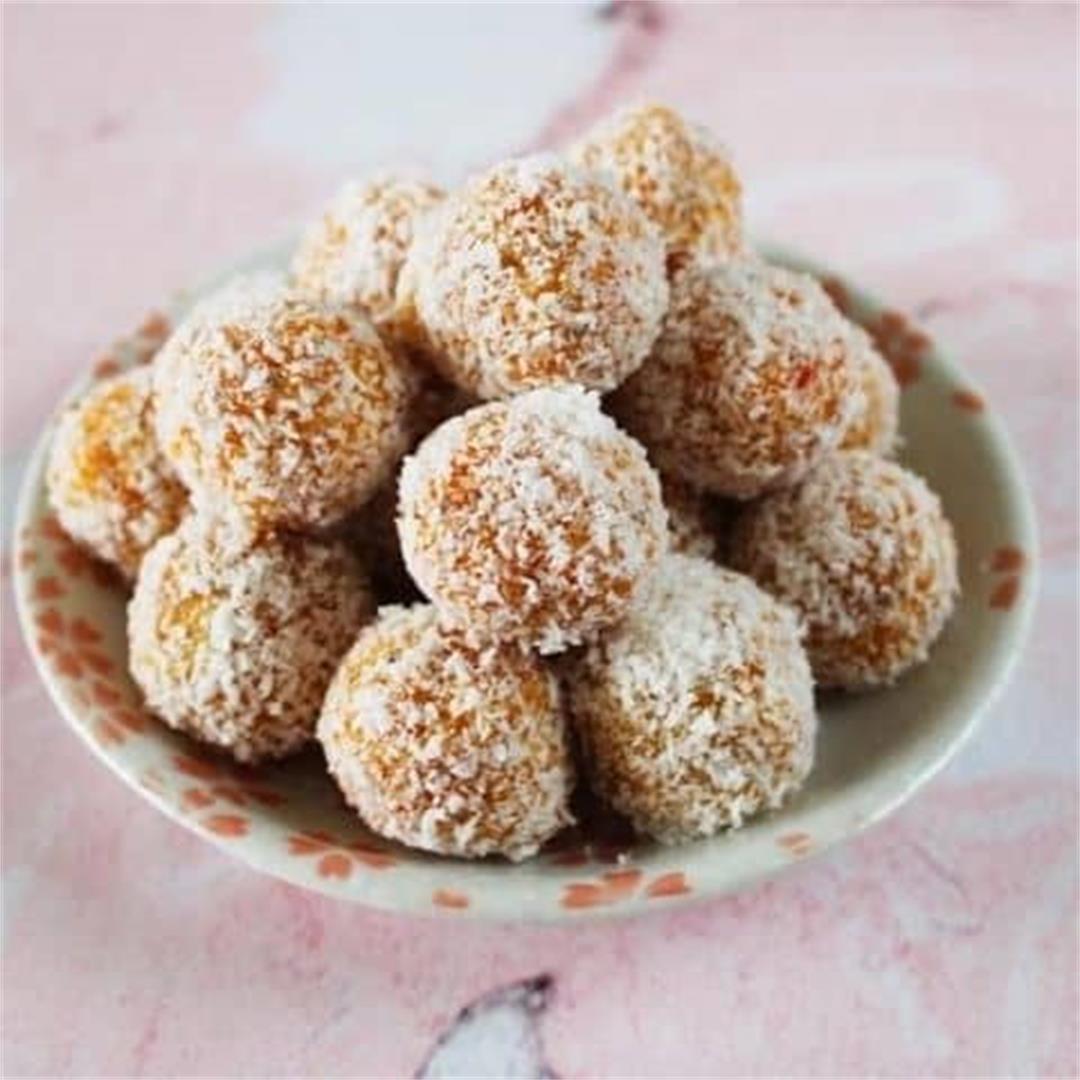Apricot Coconut Bliss Balls - It's Not Complicated Recipes